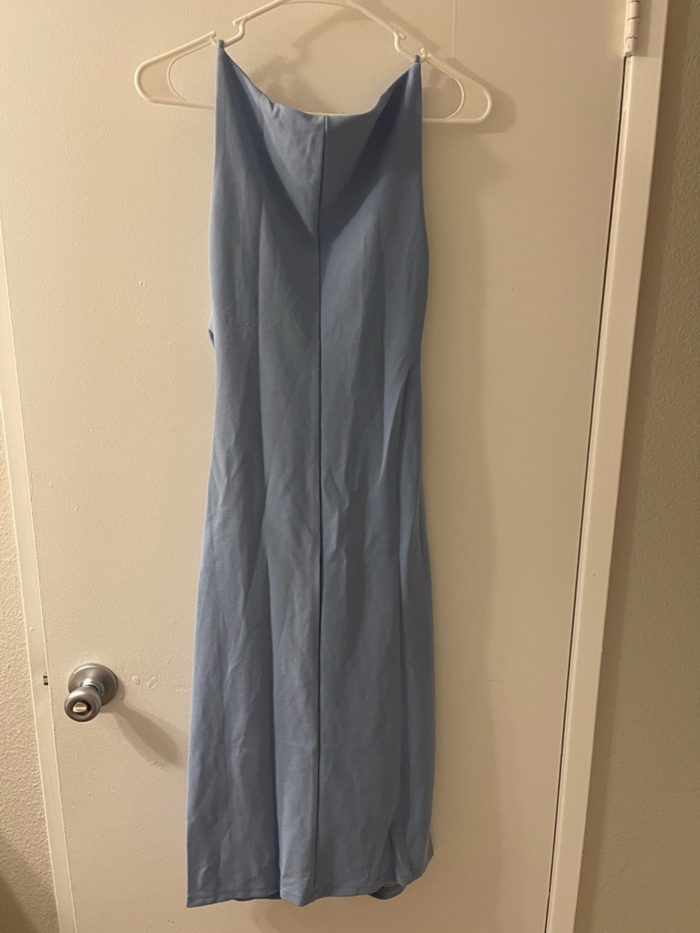 Light Blue Draped Slip Dress - Picture 7 of 7
